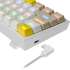 Клавиатура Redragon Fizz Pro,  USB, Bluetooth/Радиоканал, белый желтый [72598]